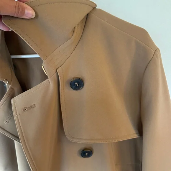 H&M Classic Tan Double-Breasted Women's trench Coat size XL - Picture 10 of 14